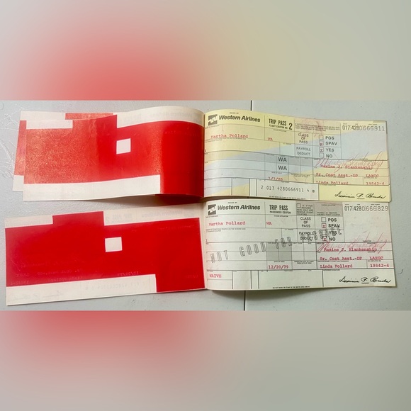 Western Airlines Vintage Ticket Jackets and Travel Passes - Picture 6 of 15